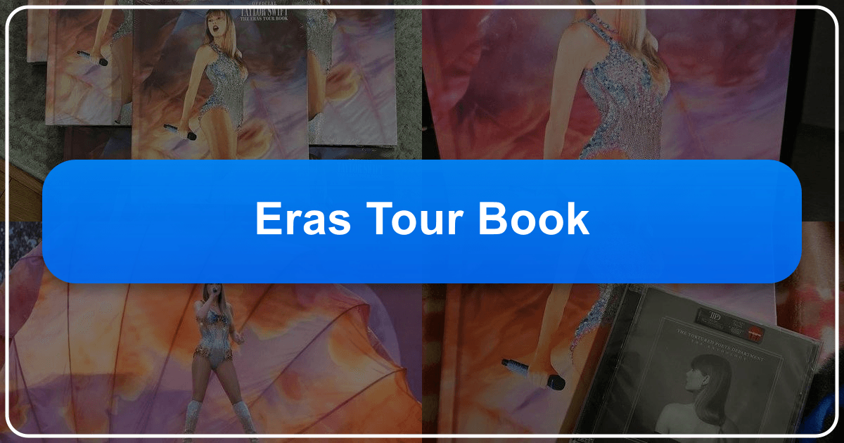 Taylor Swift's Eras Tour Book: a 256-page behind-the-scenes look at her record-breaking concert phenomenon. /images/eras-tour-book.png