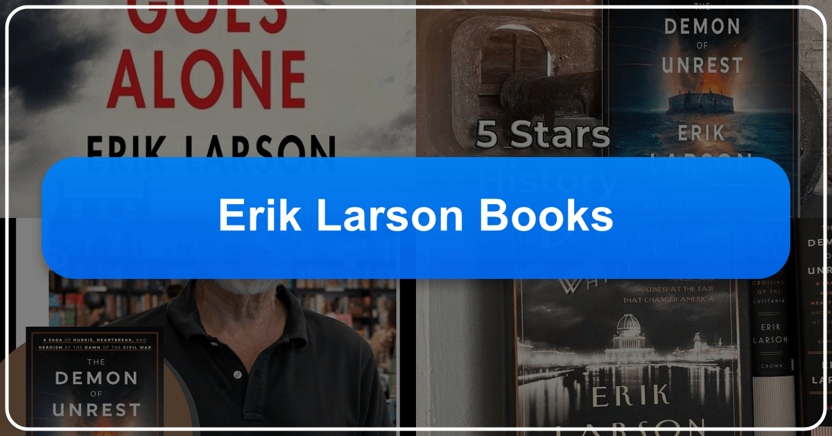 Erik Larson's captivating narrative nonfiction books explore historical events with meticulous research and suspenseful storytelling techniques. /images/erik-larson-books.png