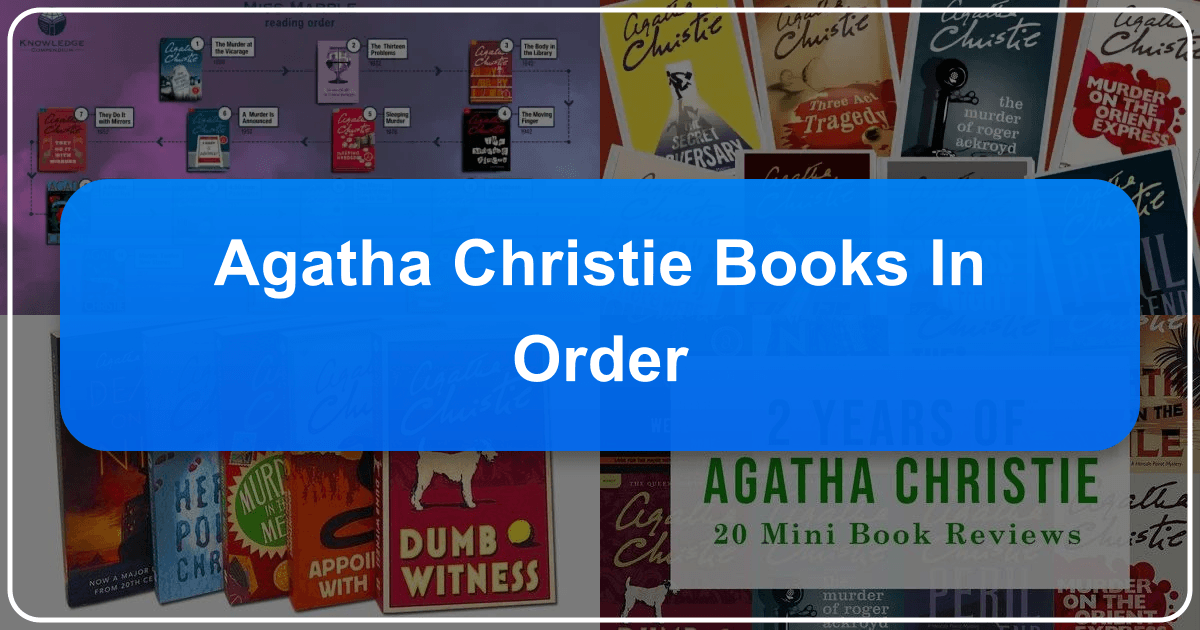 Agatha Christie's books and legacy, including novels, genres, and cultural impact, are comprehensively explored. /images/agatha-christie-books-in-order.png
