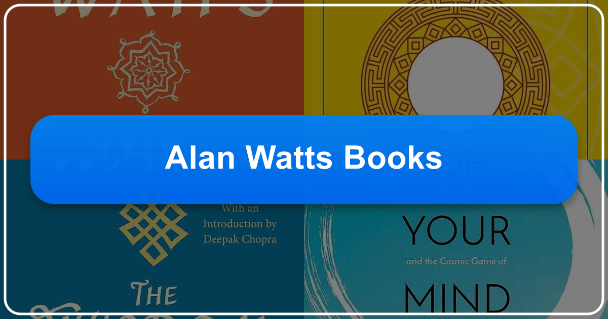 Exploring Alan Watts's life, books, and lasting legacy in spiritual and philosophical thought. /images/alan-watts-books.png