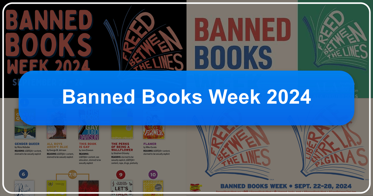 Banned Books Week 2024 celebrates intellectual freedom and the power of stories. /images/banned-books-week-2024.png