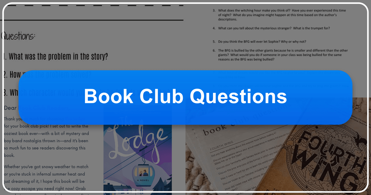 Comprehensive guide to book club questions for stimulating discussions and exploration of literature. /images/book-club-questions.png