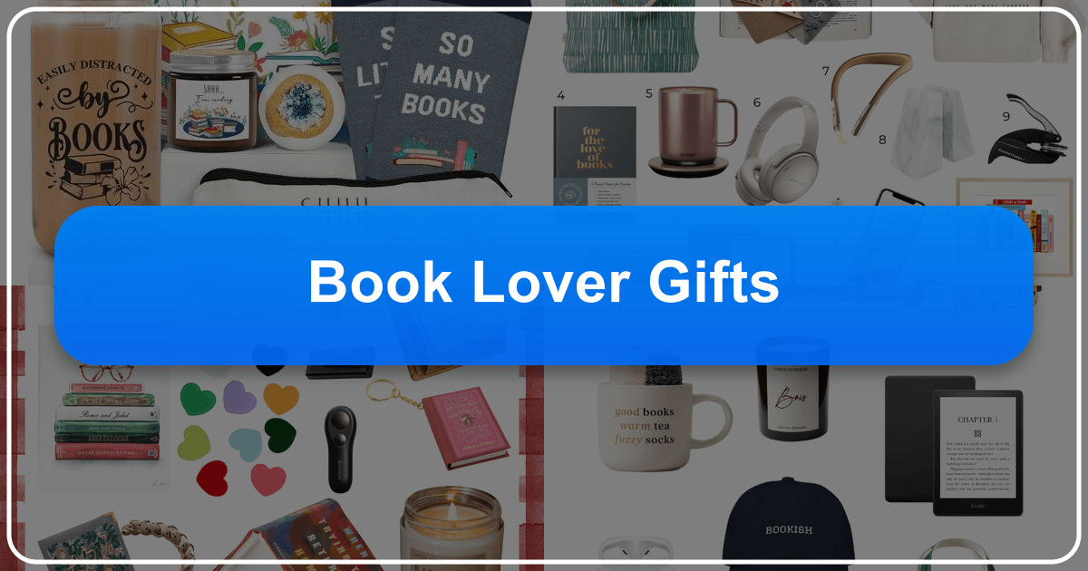 Gift ideas for book lovers, including reading accessories and literary-themed items. /images/book-lover-gifts.png