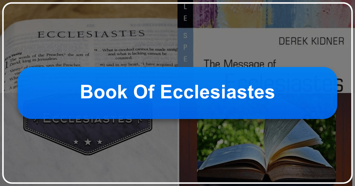 Exploring the Book of Ecclesiastes and its profound themes of life's meaning and purpose. /images/book-of-ecclesiastes.png