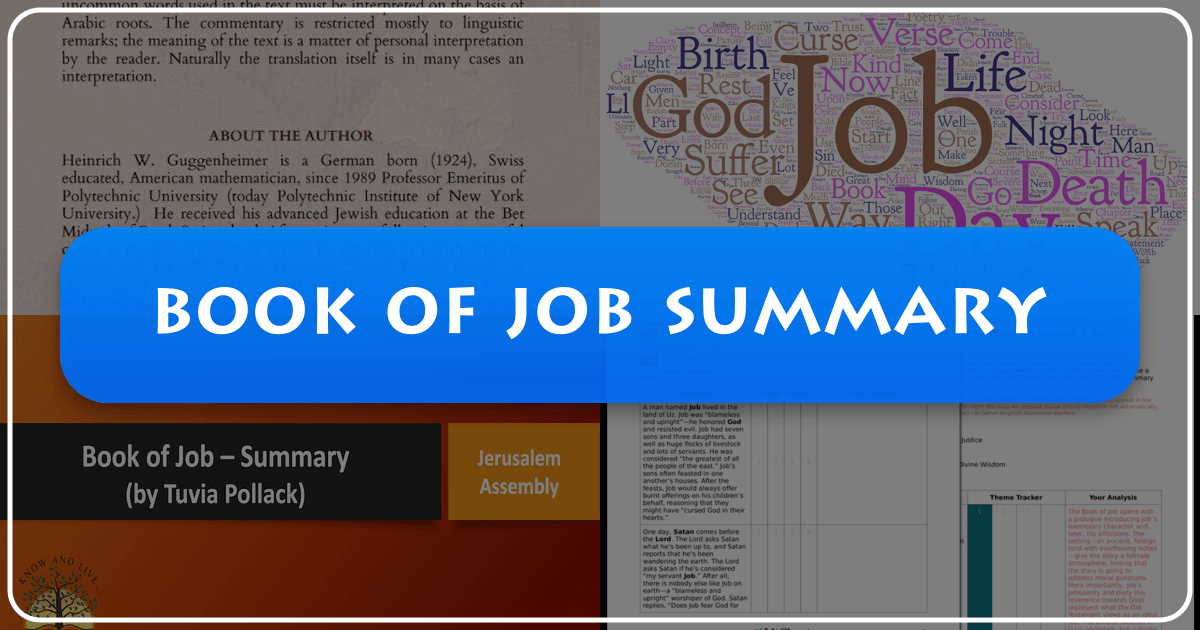 Exploring the Book of Job's profound themes of suffering, faith, and God's nature. /images/book-of-job-summary.png