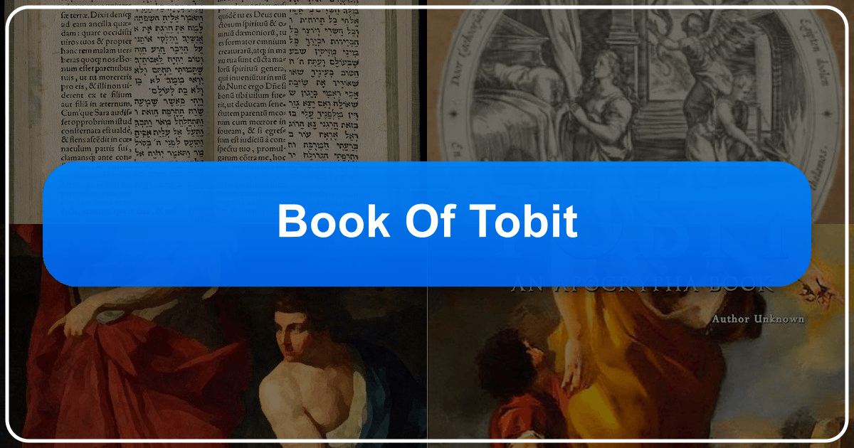 The Book of Tobit: Exploring faith, family, and fortune through a biblical narrative. /images/book-of-tobit.png