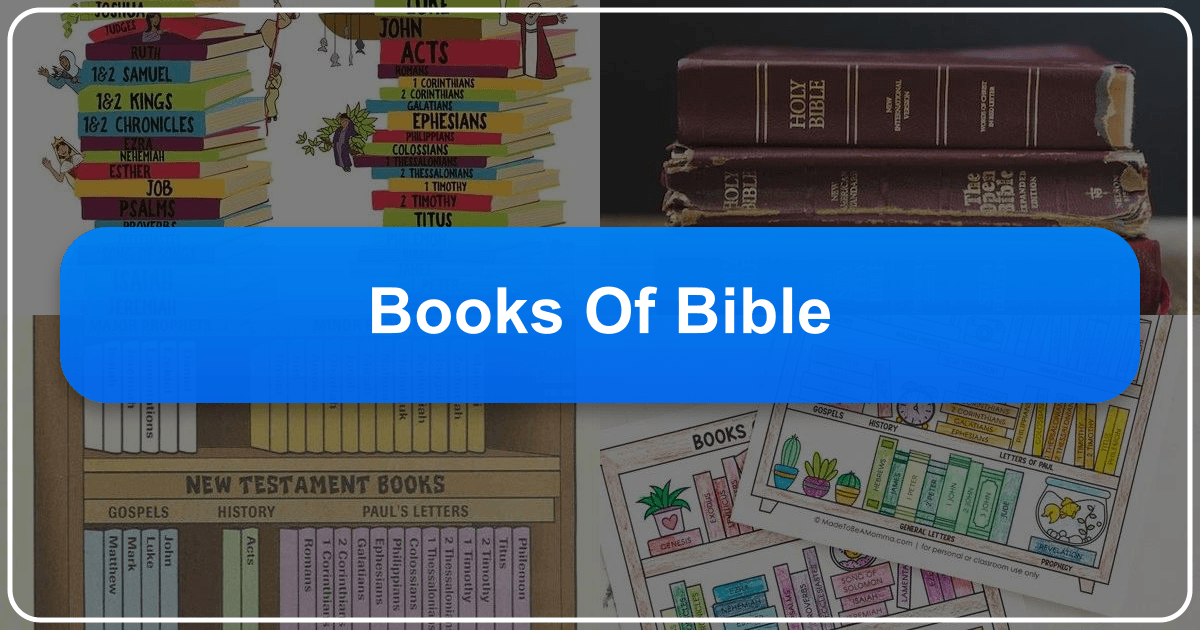 A comprehensive guide to the 66 books of the Bible, exploring genres, authorship, and historical context. /images/books-of-bible.png