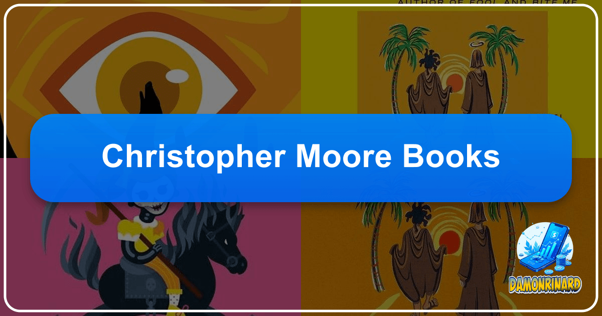 Exploring Christopher Moore's humorous and thought-provoking books that blend satire, fantasy, and social commentary. /images/christopher-moore-books.png