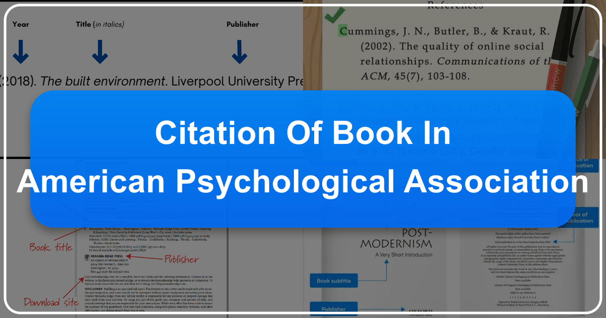 A comprehensive guide to APA book citations, addressing various formats and common challenges. /images/citation-of-book-in-american-psychological-association.png