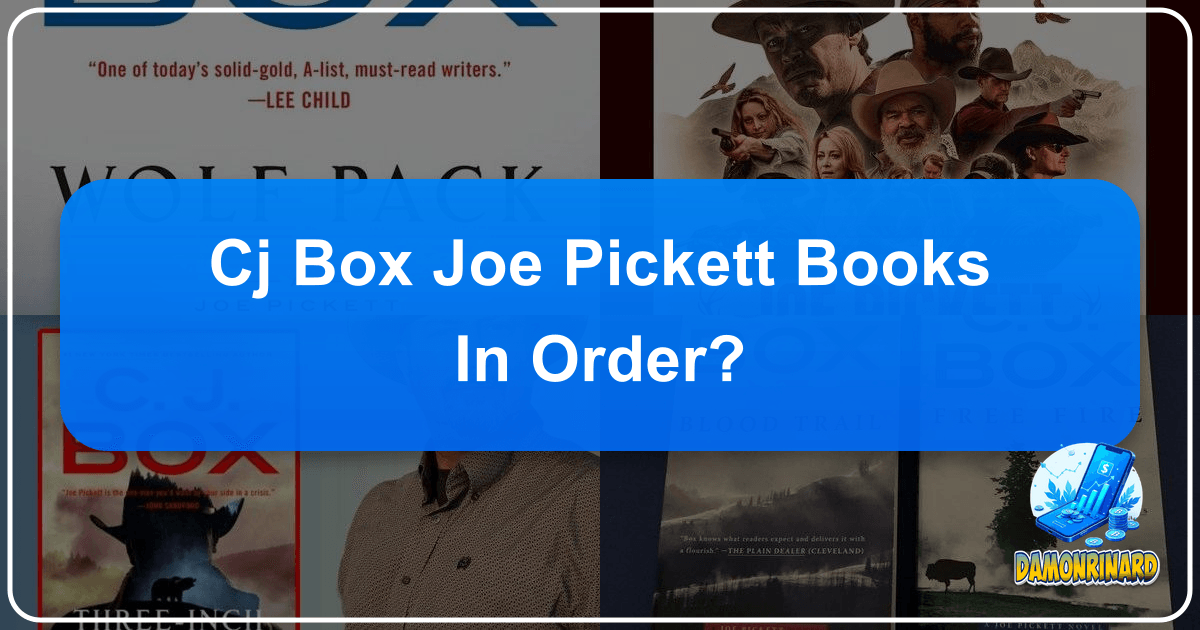 Discover C.J. Box's Joe Pickett series in chronological order on Lbibinders.org. /images/cj-box-joe-pickett-books-in-order.png