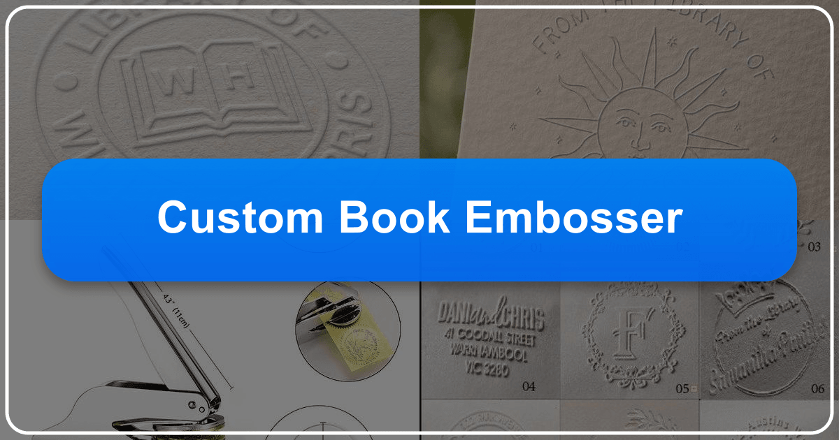 Custom book embossers personalize books with elegance and permanence, enhancing reading experiences and book collections. /images/custom-book-embosser.png