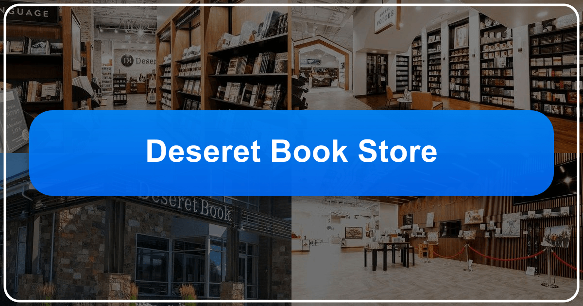 Deseret Book: A bookstore offering faith-based literature, diverse genres, and enriching reading experiences. /images/deseret-book-store.png