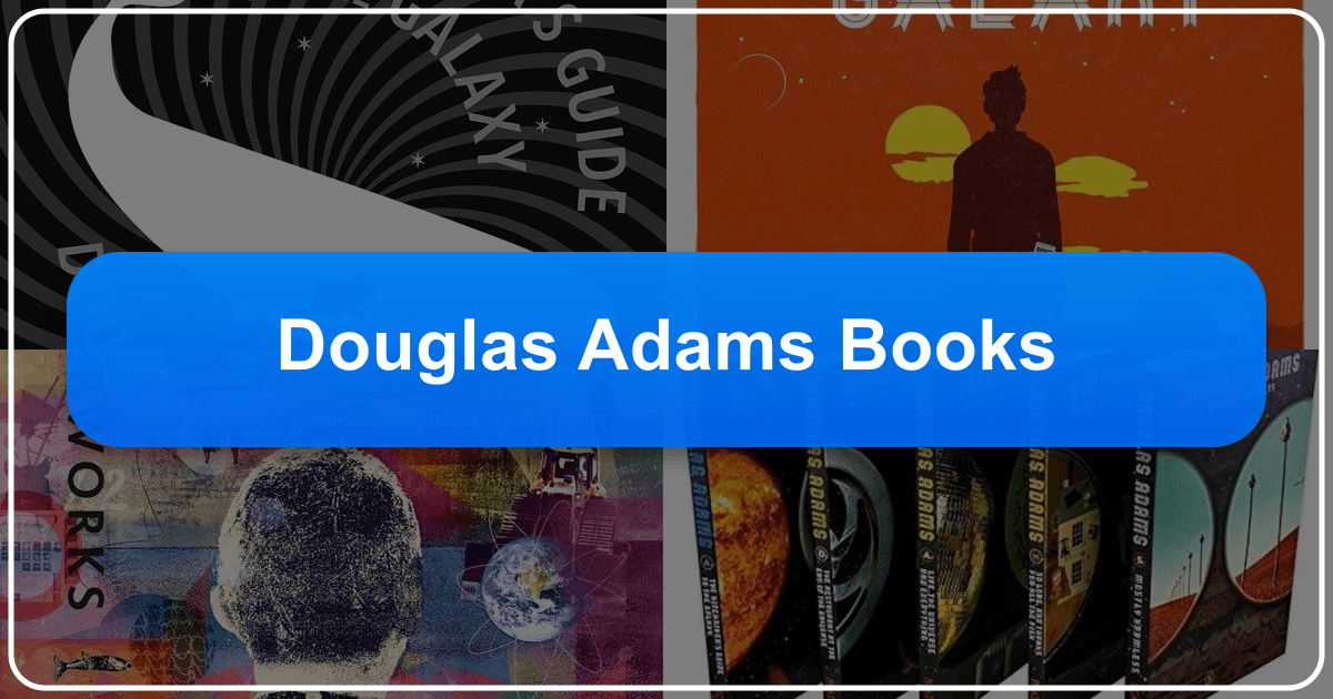 Exploring Douglas Adams' books, life, and legacy as a comedic science fiction genius and literary icon. /images/douglas-adams-books.png