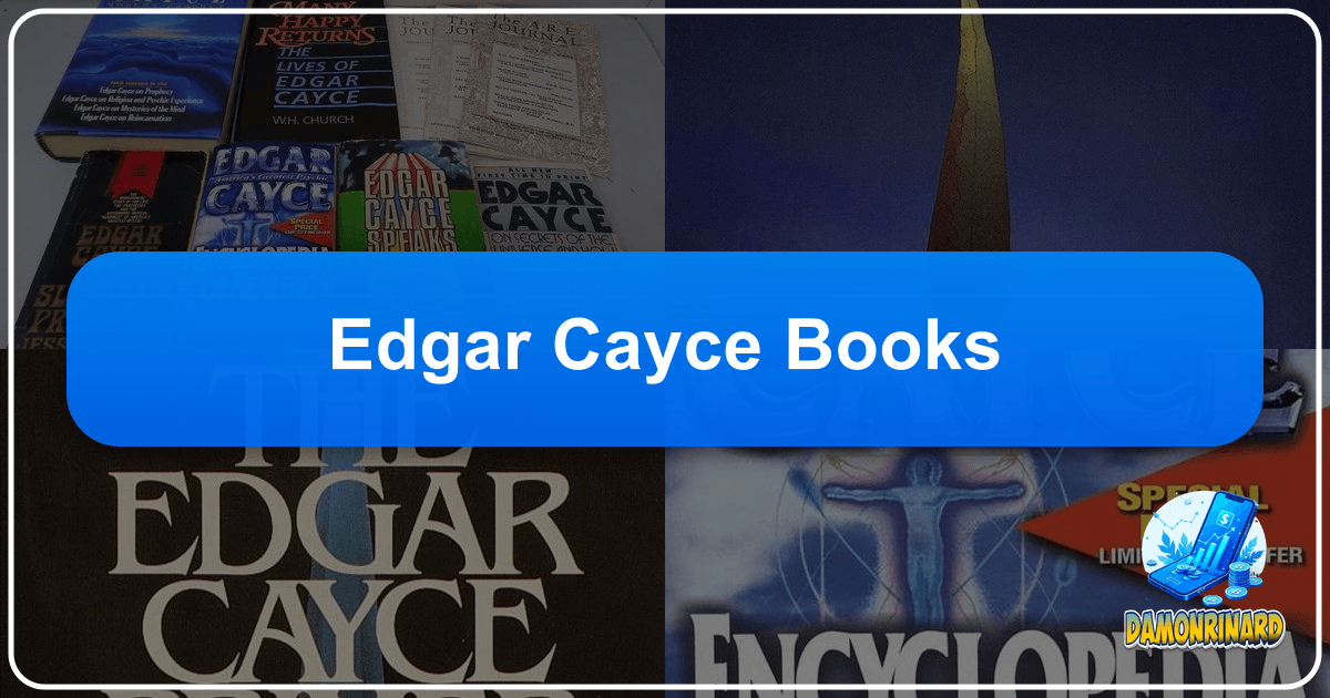 Exploring Edgar Cayce's profound legacy through his books on spirituality, health, and metaphysics. /images/edgar-cayce-books.png