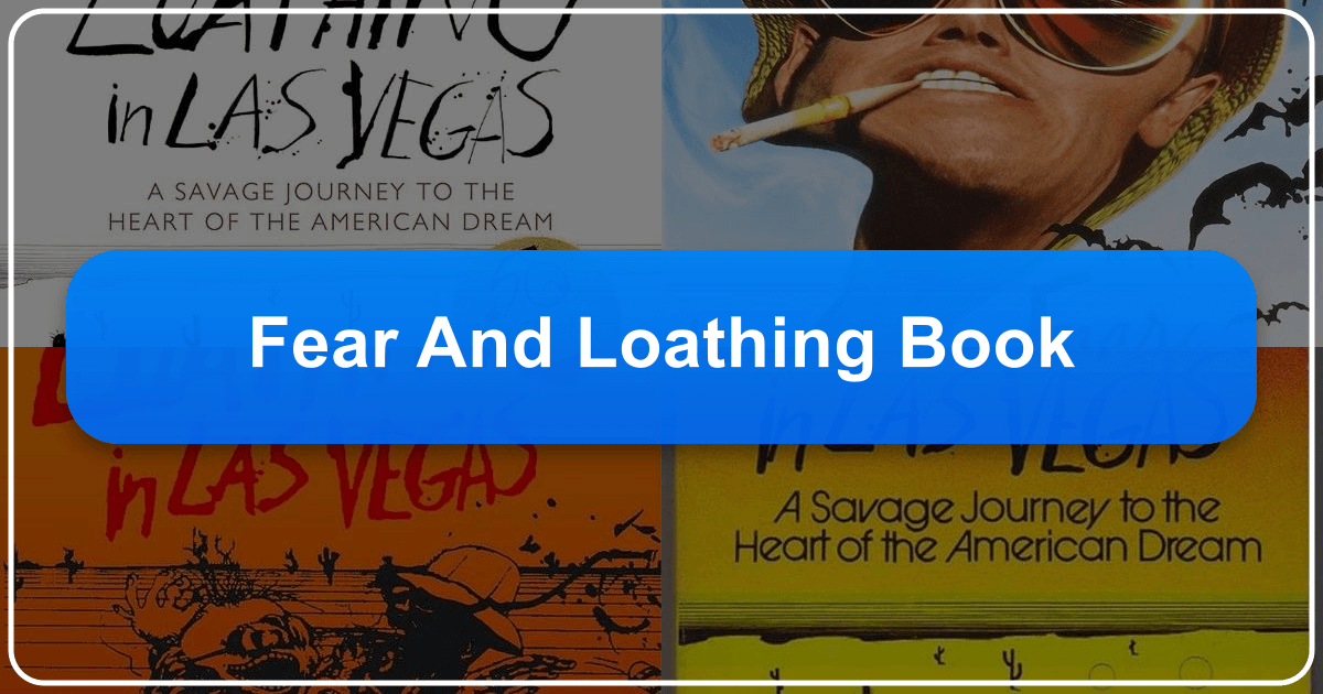 Hunter S. Thompson's "Fear and Loathing in Las Vegas" is a literary and cultural phenomenon. /images/fear-and-loathing-book.png