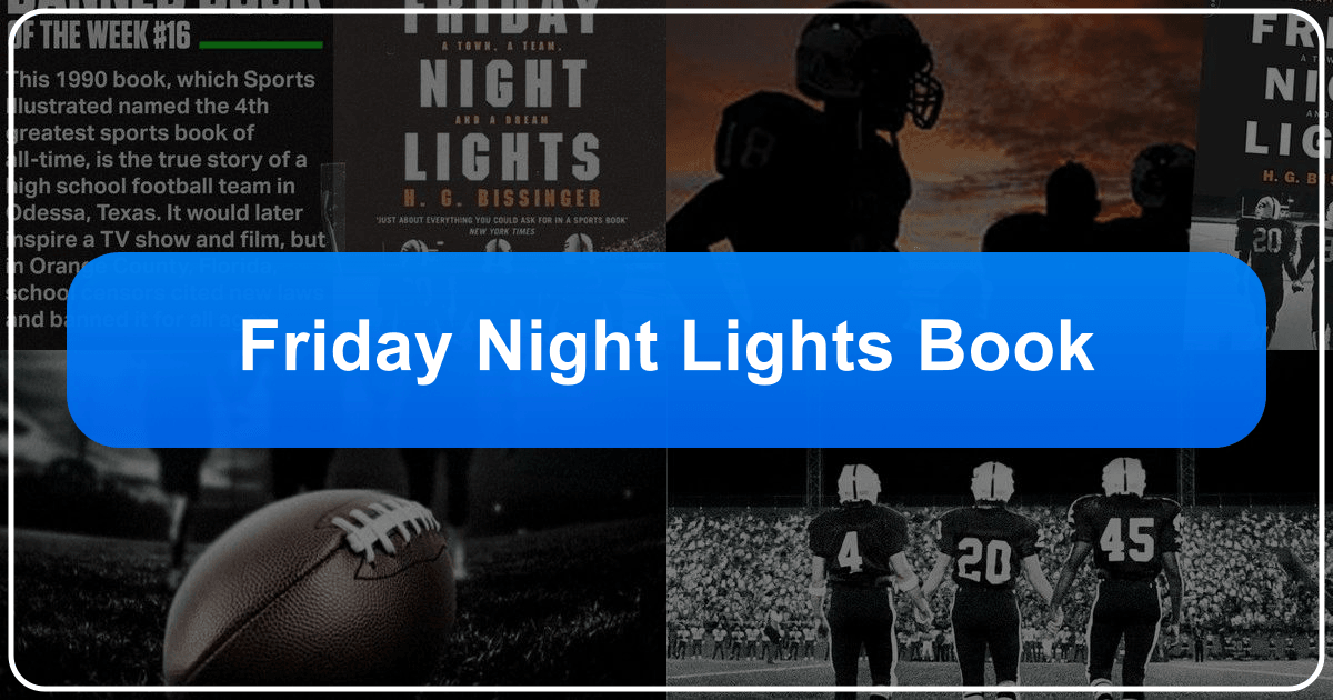 "Friday Night Lights" is a sociological study and narrative of high school football in Odessa, Texas. /images/friday-night-lights-book.png