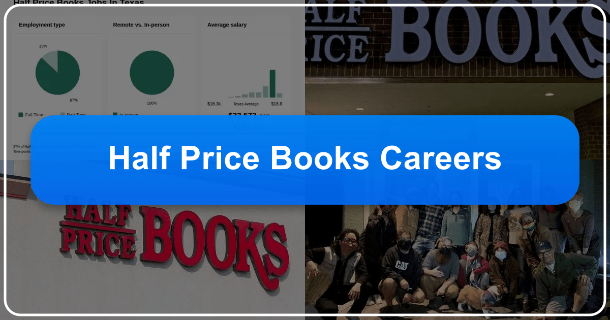 Half Price Books offers diverse career opportunities and a unique culture for book lovers and community enthusiasts alike. /images/half-price-books-careers.png