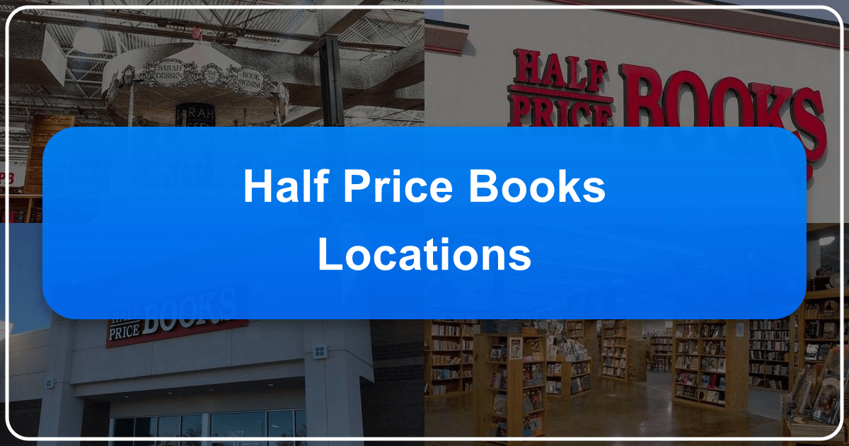 Half Price Books offers affordable reads, fostering literary exploration and cultural preservation nationwide. /images/half-price-books-locations.png
