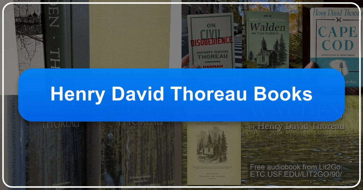 Henry David Thoreau's life, works, and legacy as a transcendentalist icon and influential American writer. /images/henry-david-thoreau-books.png