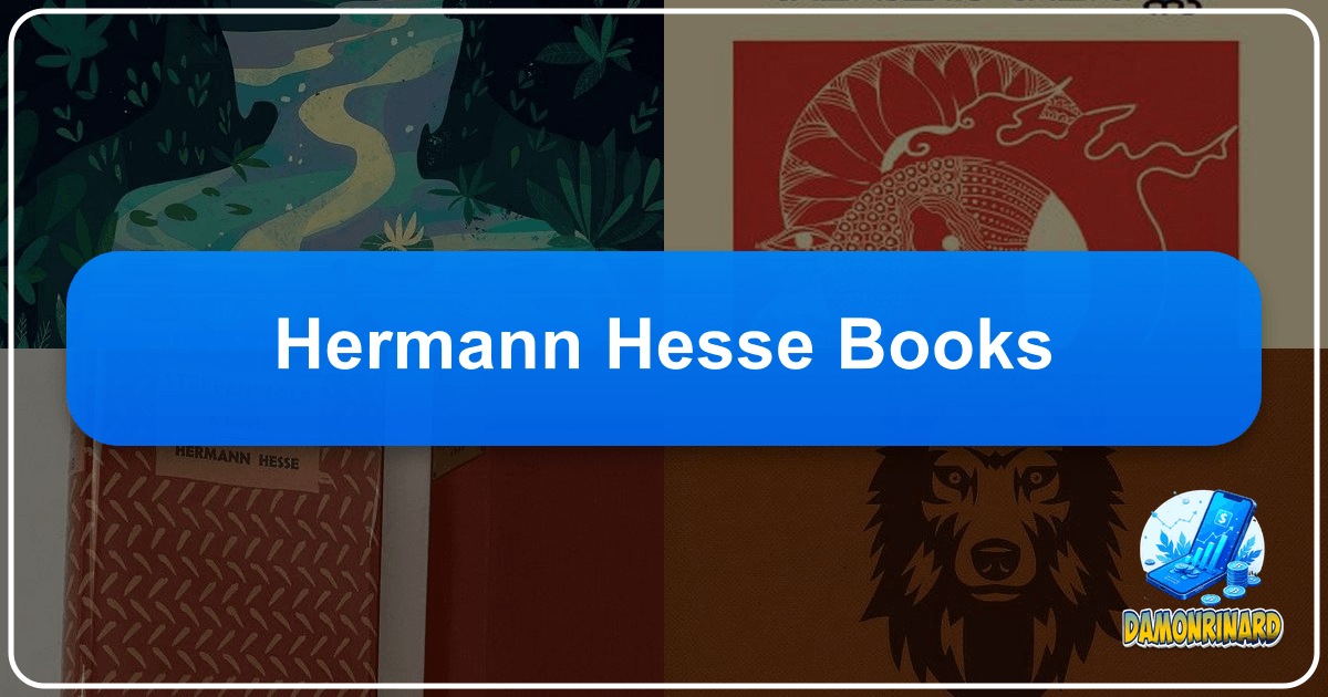Hermann Hesse's profound literary works explore self-discovery, spirituality, and individualism. /images/hermann-hesse-books.png