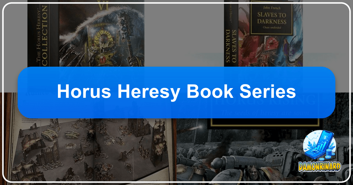 Explore the Horus Heresy series, a epic sci-fi saga of war, betrayal, and tragedy in the Warhammer universe. /images/horus-heresy-book-series.png