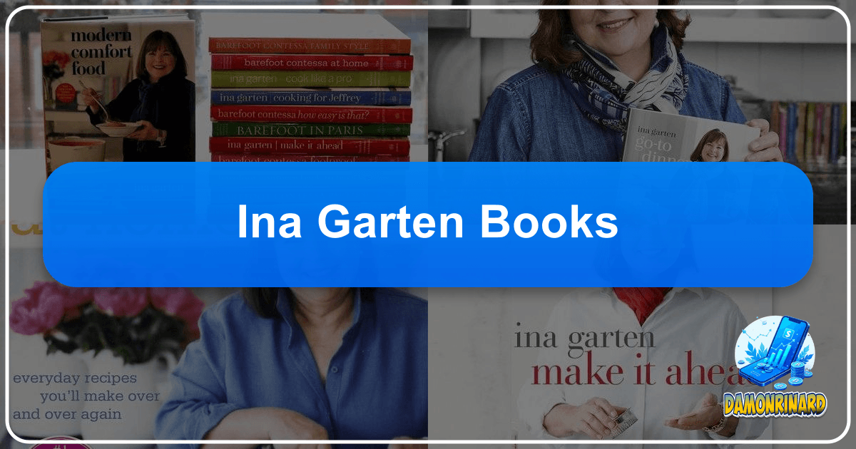 Ina Garten's culinary legacy: Elegant recipes, effortless entertaining, and joyful living through her bestselling cookbooks and TV shows. /images/ina-garten-books.png
