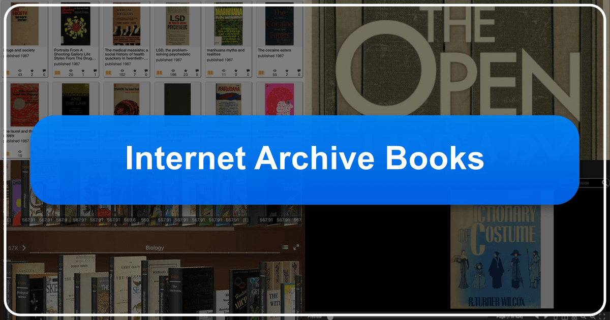 The Internet Archive offers a vast digital library with over 2 million modern books and public domain works. /images/internet-archive-books.png