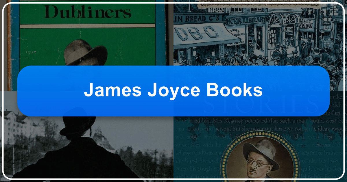 James Joyce's innovative literature and enduring impact on modernist writing and culture are comprehensively explored. /images/james-joyce-books.png