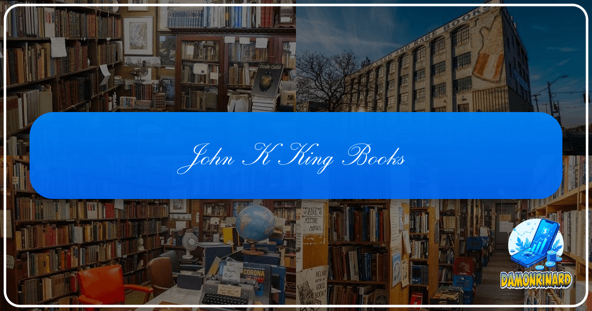 John K. King Books: A Detroit bookstore housing over a million used and rare books, a bibliophile's paradise. /images/john-k-king-books.png