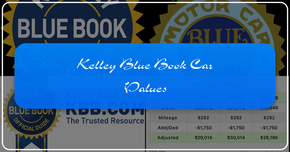 Kelley Blue Book car valuations parallel literary work valuations in methodology and market forces. /images/kelley-blue-book-car-values.png