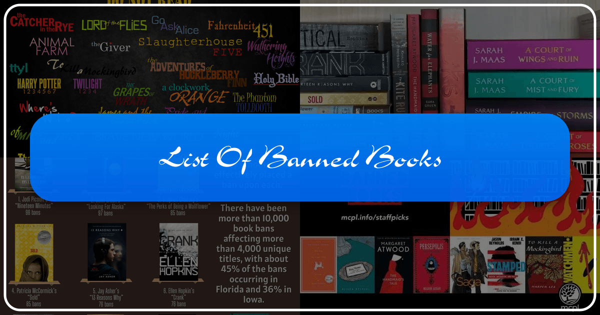 Exploring the complex issue of banned books, censorship, and cultural impact on society and intellectual freedom. /images/list-of-banned-books.png