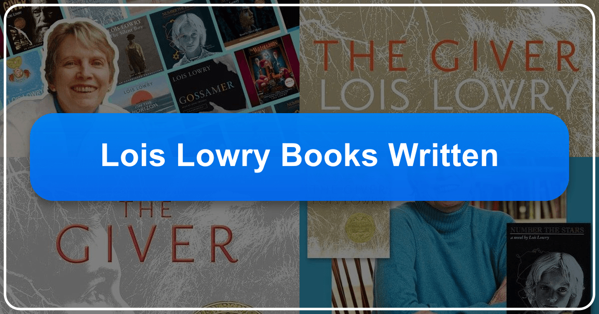 Lois Lowry's literary contributions and lasting impact on young adult literature and readers worldwide are explored in depth. /images/lois-lowry-books-written.png
