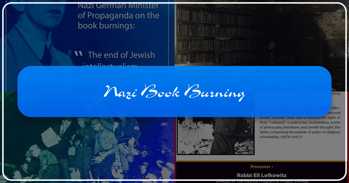 Nazi book burnings: a chilling spectacle of cultural vandalism and assault on intellectual freedom and knowledge. /images/nazi-book-burning.png