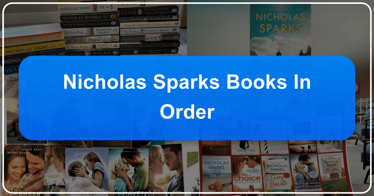 Nicholas Sparks' novels: a comprehensive guide to his books in chronological order and recurring themes. /images/nicholas-sparks-books-in-order.png