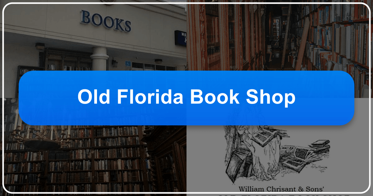 The Old Florida Book Shop, a literary hub for exploration, education, and community building through diverse books and authors. /images/old-florida-book-shop.png