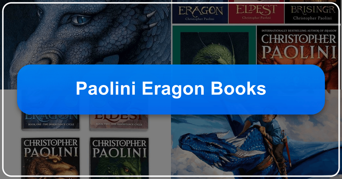 Exploring Christopher Paolini's Eragon books and their impact on fantasy literature and culture. /images/paolini-eragon-books.png
