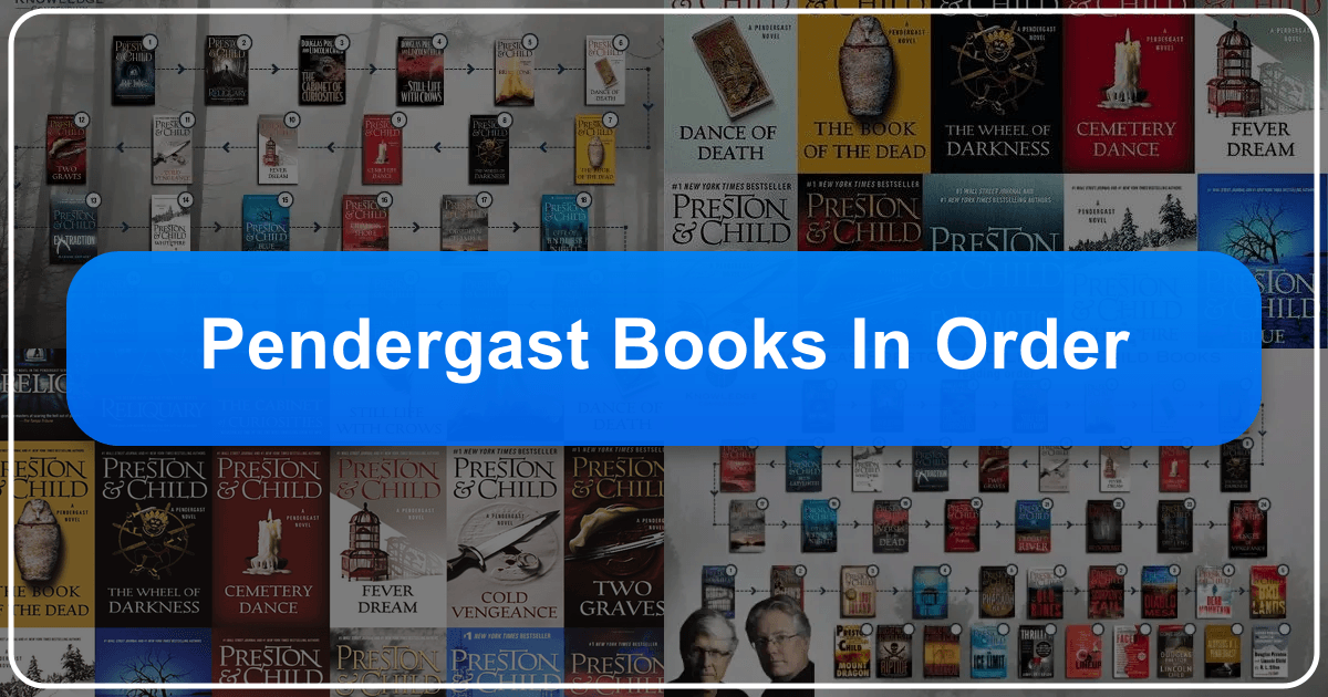 Pendergast series by Douglas Preston and Lincoln Child in chronological order with themes and literary influences. /images/pendergast-books-in-order.png