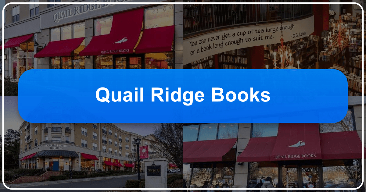 Quail Ridge Books: A beloved Raleigh institution and vibrant literary hub promoting reading and community engagement. /images/quail-ridge-books.png