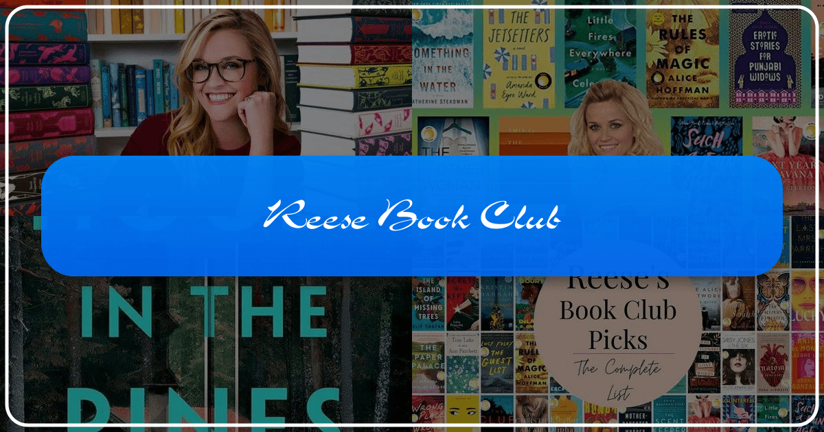 Reese's Book Club promotes women's stories and fosters a vibrant reading community with diverse book selections. /images/reese-book-club.png
