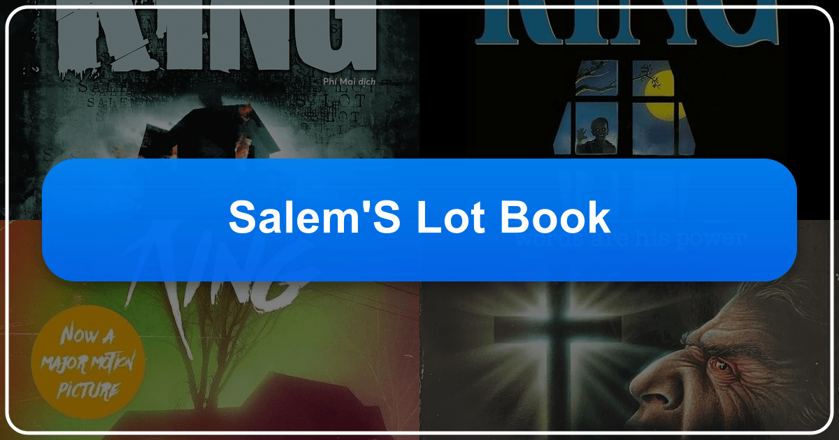 In-depth analysis of Stephen King's *'Salem's Lot*, a masterpiece of gothic horror literature. /images/salems-lot-book.png