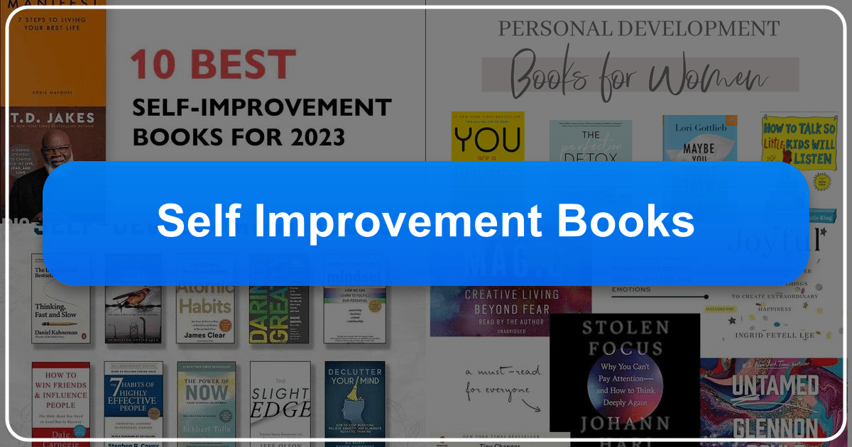 Self-improvement books offer guidance and insights for personal growth and development in various aspects of life. /images/self-improvement-books.png