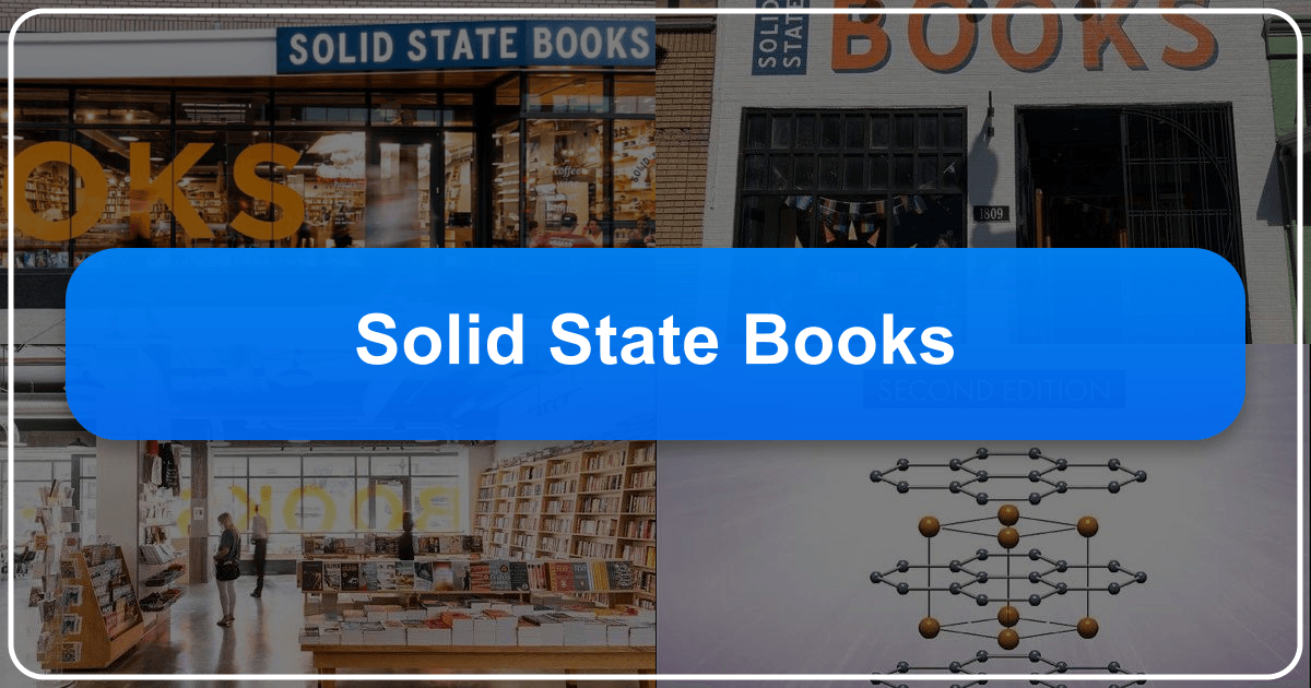 A comprehensive guide exploring the world of literature, authors, and cultural impact of books. /images/solid-state-books.png