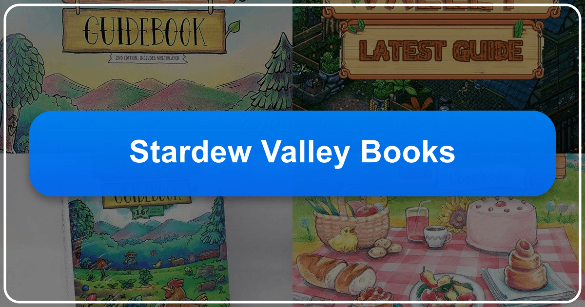 Exploring literary influences and themes within the popular farming simulation game Stardew Valley. /images/stardew-valley-books.png