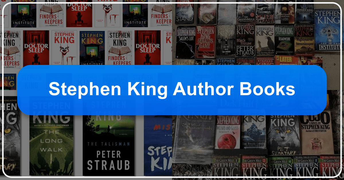 Exploring Stephen King's extensive literary output and lasting cultural impact as a horror and suspense master storyteller. /images/stephen-king-author-books.png