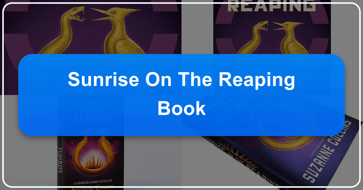 Suzanne Collins' "Sunrise on the Reaping" explores Haymitch's backstory in a gripping Hunger Games prequel. /images/sunrise-on-the-reaping-book.png