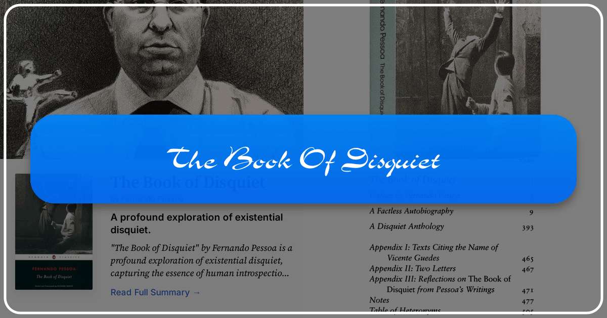 Fernando Pessoa's *The Book of Disquiet* is a literary masterpiece exploring existential angst. /images/the-book-of-disquiet.png