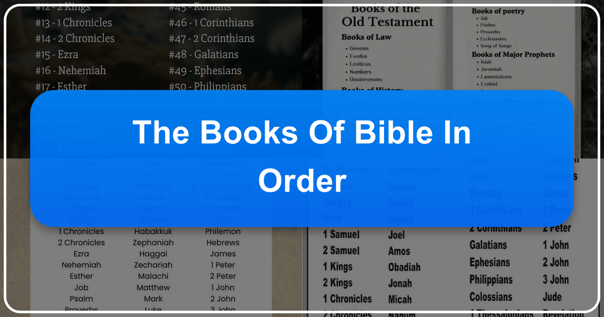The 66 Books of the Bible: A Comprehensive Guide and Overview Explained in Detail Here. /images/the-books-of-bible-in-order.png