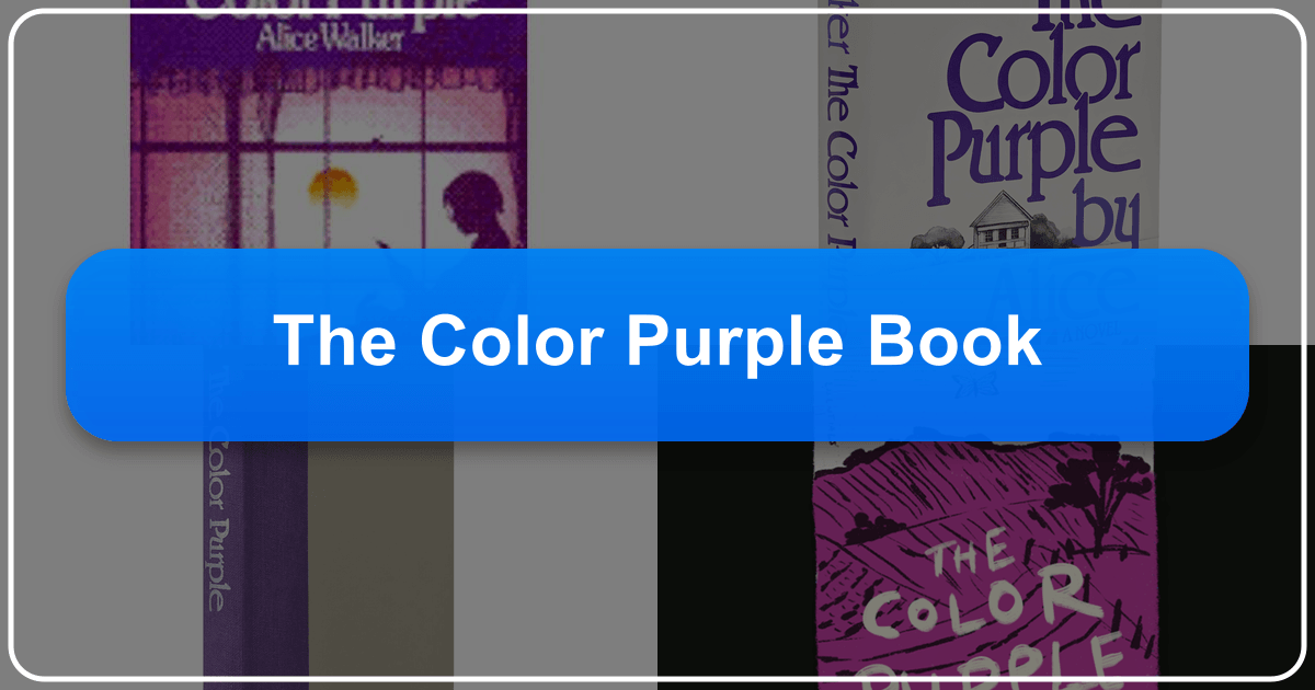 In-depth exploration of Alice Walker's Pulitzer Prize-winning novel, *The Color Purple*, and its enduring cultural impact. /images/the-color-purple-book.png