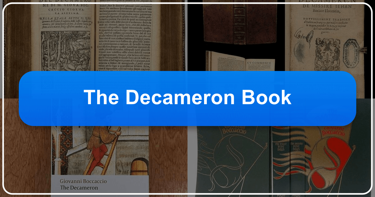 The Decameron: A masterpiece of world literature exploring human nature, resilience, and wit in 14th-century Italy. /images/the-decameron-book.png