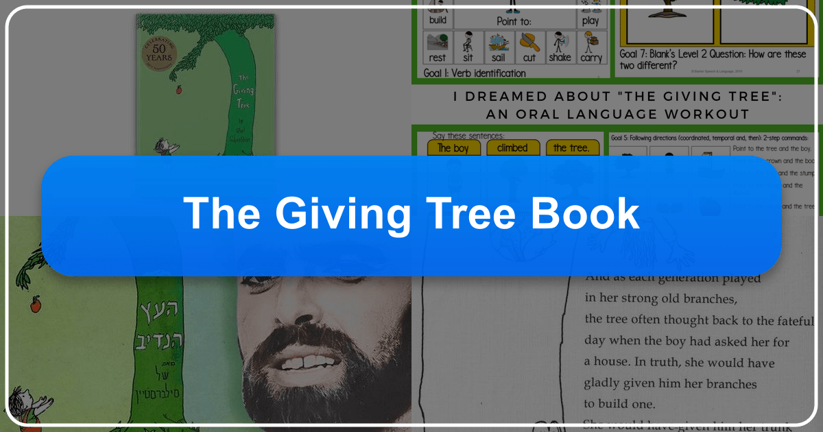 Exploring Shel Silverstein's "The Giving Tree" as a timeless tale of love, sacrifice, and human relationships. /images/the-giving-tree-book.png